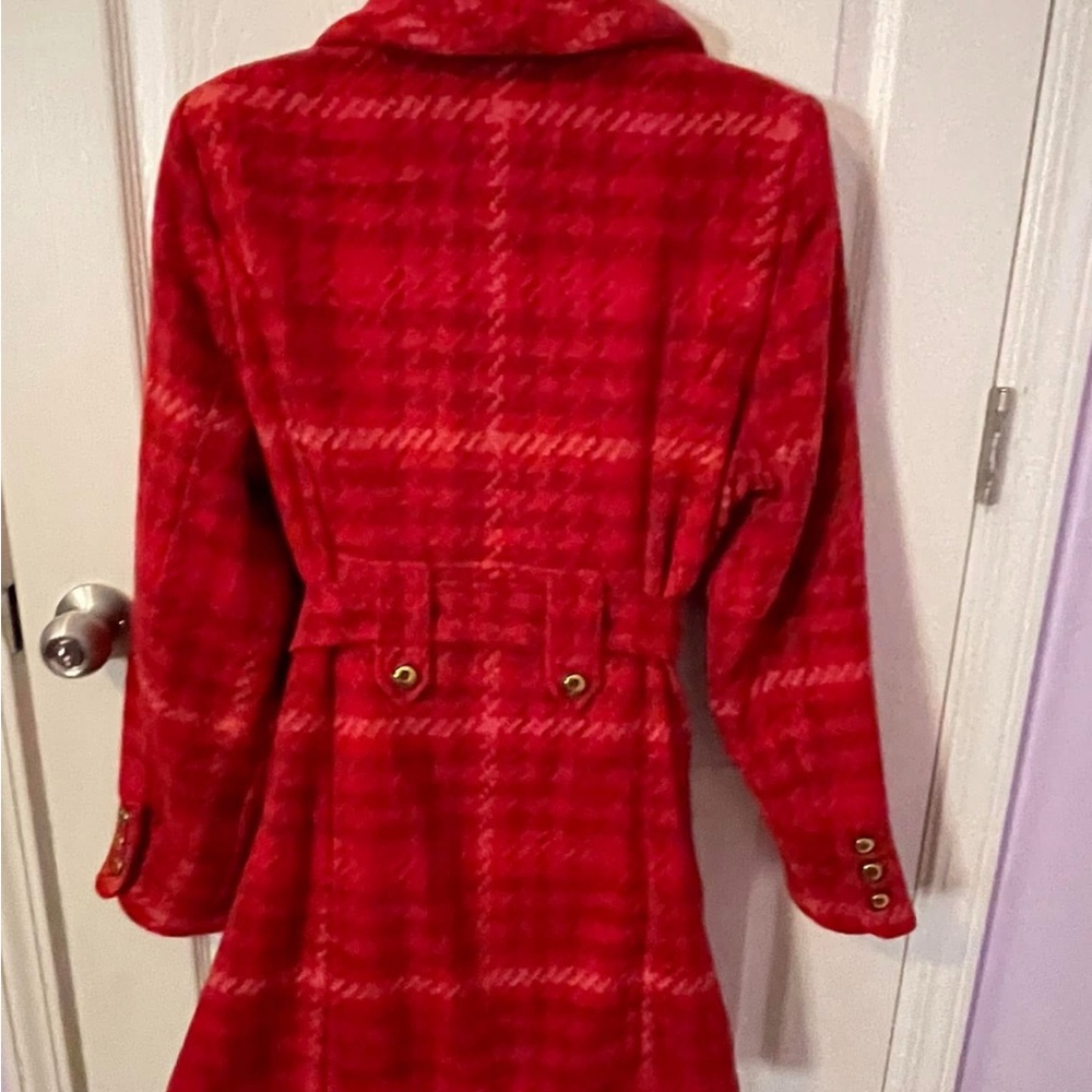 CAbi Red Checkered Evita Coat - Picture 4 of 6